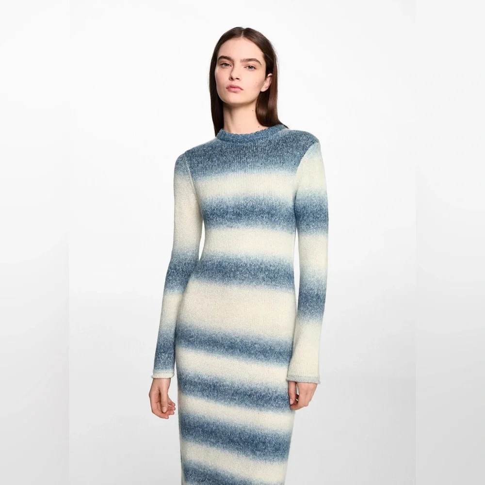 NWT Mango Striped Sweater Dress – Size M - Picture 4 of 11